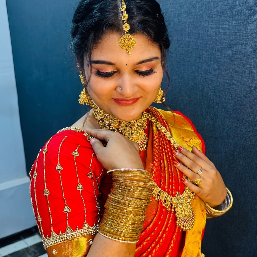 Gold Bangle Stack & Bridal Details