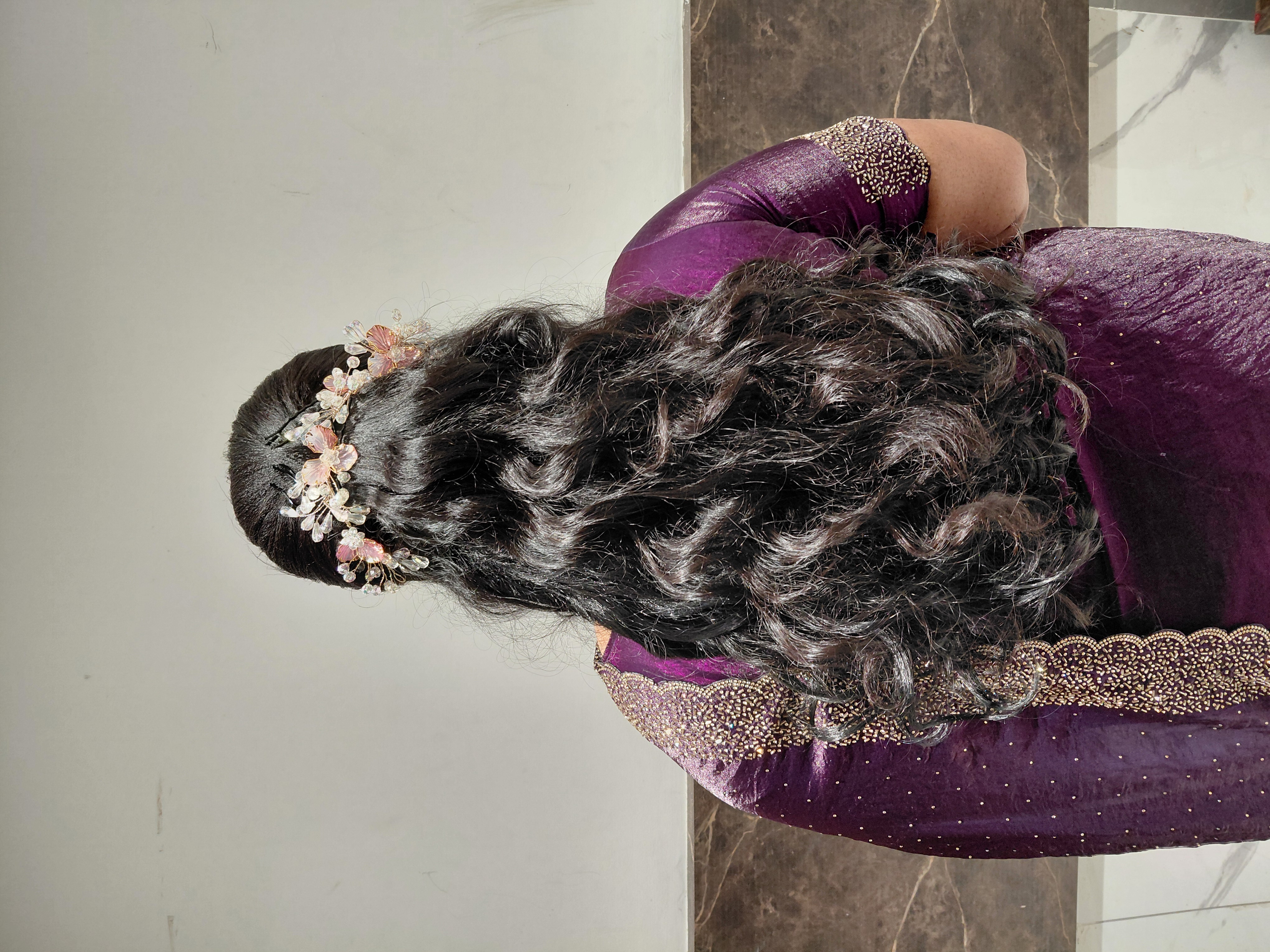 Floral Hair Accessory & Waves